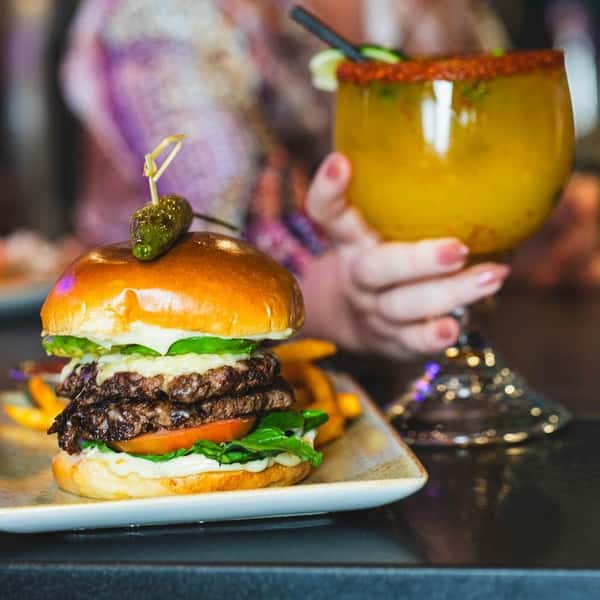 Zorro Burger and a Spicy margarita at Don Diego