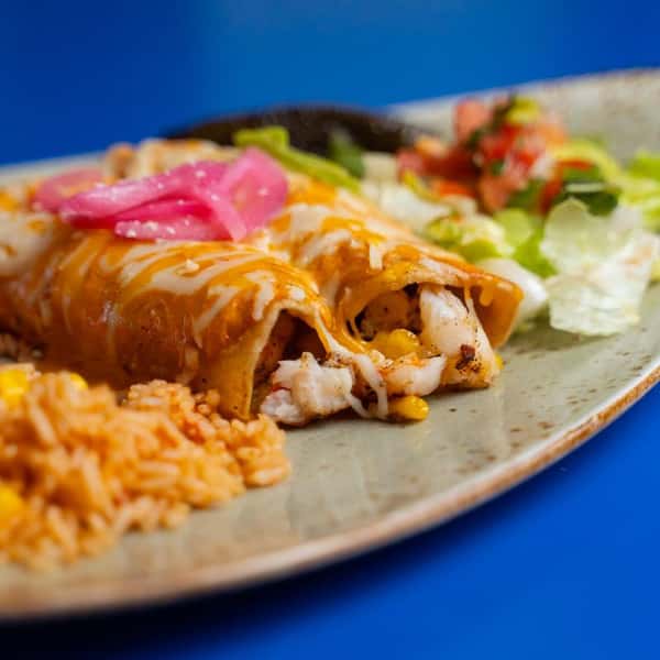 Shrimp & Corn Enchilada