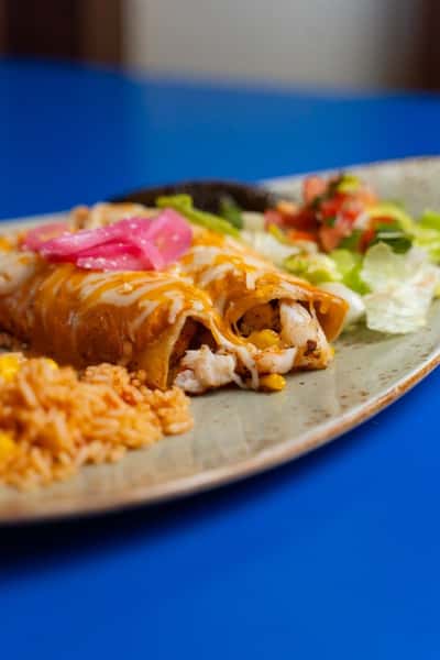 Shrimp and Corn Enchiladas at Don Diego Mexican Cuisine