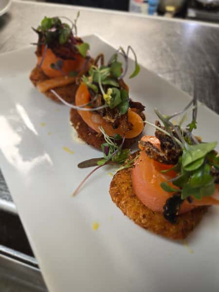 Deconstructed Smoked Salmon Arancini
