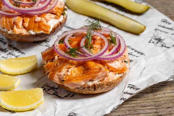 Bagel and Hot Smoked Salmon