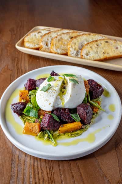 Beet and Butternut Squash Burrata