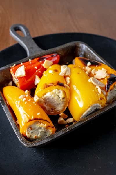 GOAT CHEESE BABY PEPPERS gf/vg