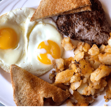 #2- 2 eggs, homefries