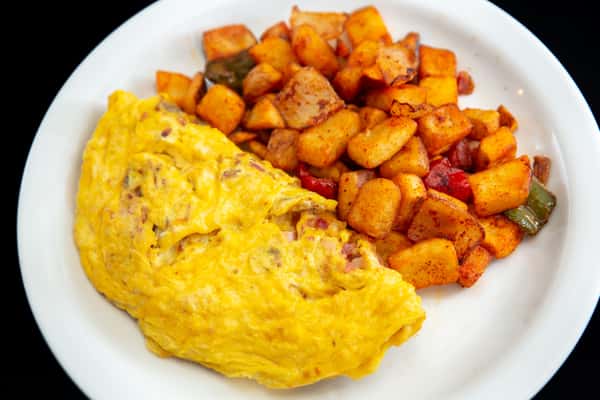 Ham, Bacon, & Sausage Omelet