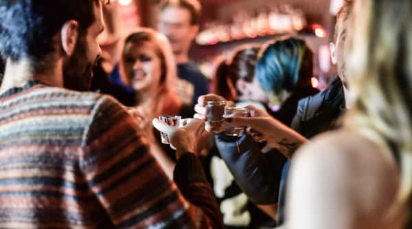 Friends drinking