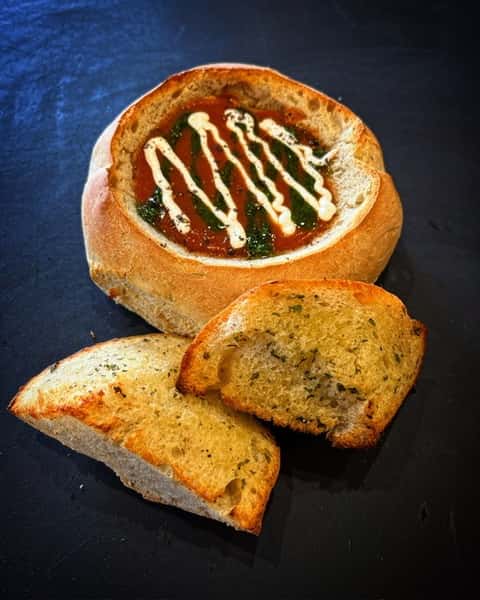 BREAD BOWL TOMATO BASIL SOUP