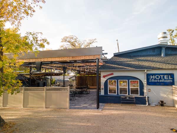 Exterior entrance of Hotel Shoreham