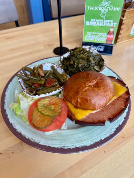 Smoked and Fried Bologna Sandwich