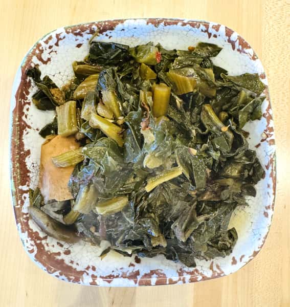 Smoked Hock and Bacon Greens