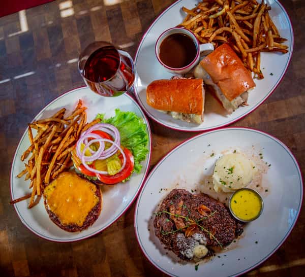 burger & steak entree's