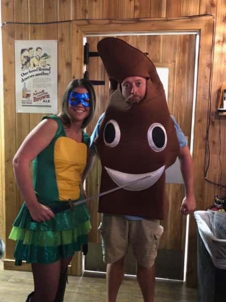 couple in halloween costume