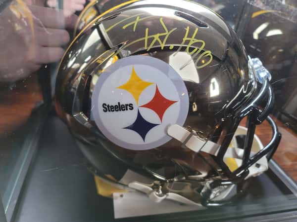 TJ Watt signed helmet