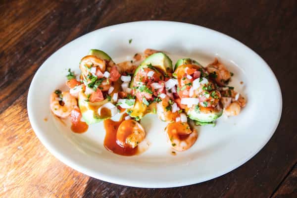Mexican Shrimp Cocktail Stuffed Avocados