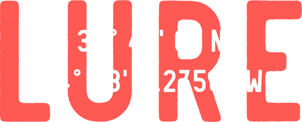 Lure logo with GPS coordinates