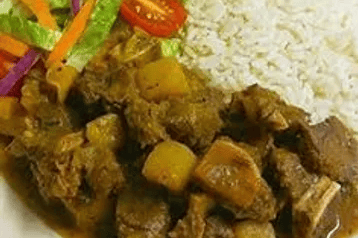 Curry Goat With White Rice