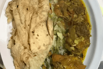 West Indian Style Roti With Chicken