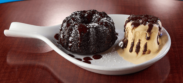 Molten Chocolate Cake with Ice Cream