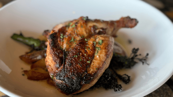 pan roasted half chicken