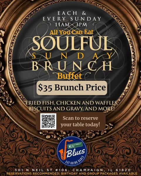 Sundays are for comfort food and good vibes at Neil St. Blues 😋 Soulful Sunday Brunch is stacked with all the home-cooked favorites you've been craving, from bacon, biscuits, and waffles to fried chicken, fried fish, mac n cheese, collard greens, sweet potatoes, ribs, desserts, and more. Join us every Sunday from 11:00 AM–3:00 PM! 🍽️
#NeilStBlues #SoulfulSundayBrunch #SundayBrunch #ComfortFood