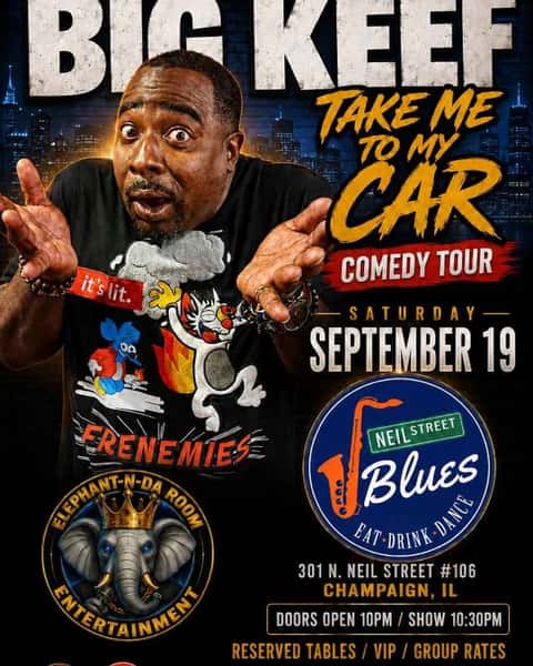 Laughs are coming in hot at Neil St. Blues 🎤 Big Keef Comedy Tour lands on September 19, 2026 at 10:00 PM for a late-night comedy experience packed with high-energy storytelling, quick wit, and nonstop crowd-favorite moments. Come hang out, grab a cocktail, and get ready for a seriously fun night 😂
#NeilStBlues #BigKeefComedyTour #LiveComedy #LateNightVibes