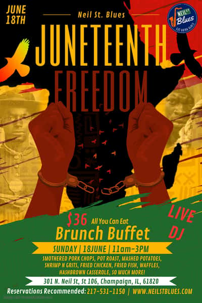 Juneteenth Brunch Buffet - Neil St. Blues - Soul Food Restaurant In ...