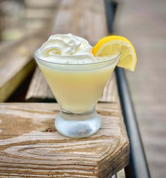 margarita topped with whipped cream
