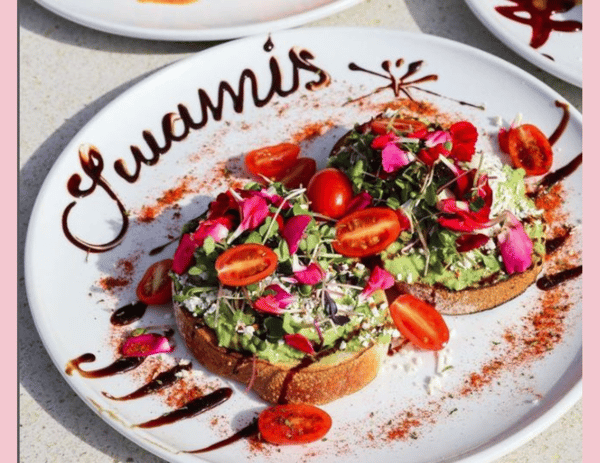 Forked Avocado & Herbs on Toast
