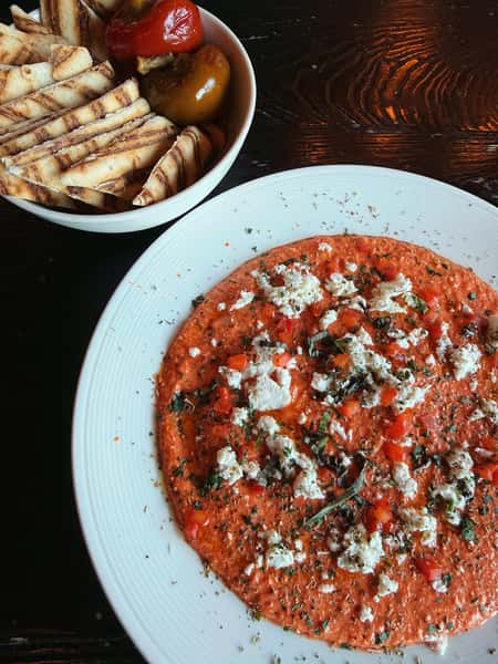 WHIPPED ROASTED RED PEPPER & FETA DIP