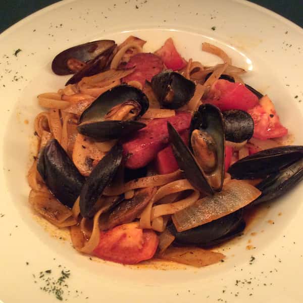 Spicy Mussels with Andouille Sausage