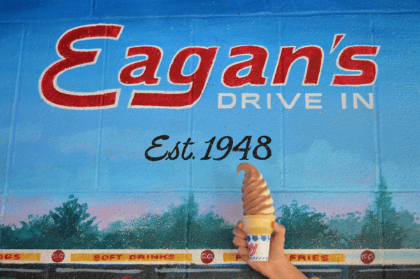 mural eagan's drive in est 1948