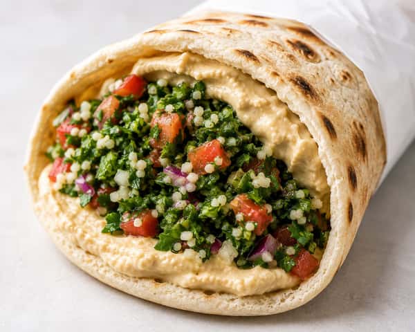 Tabbouleh and Hommus Sandwich