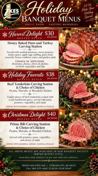 holiday buffet flyer