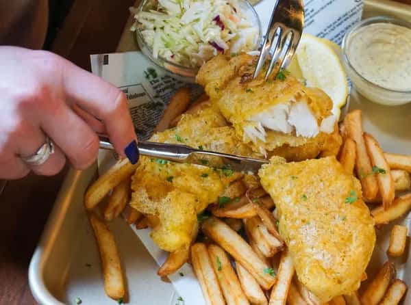 Fried fish and fries