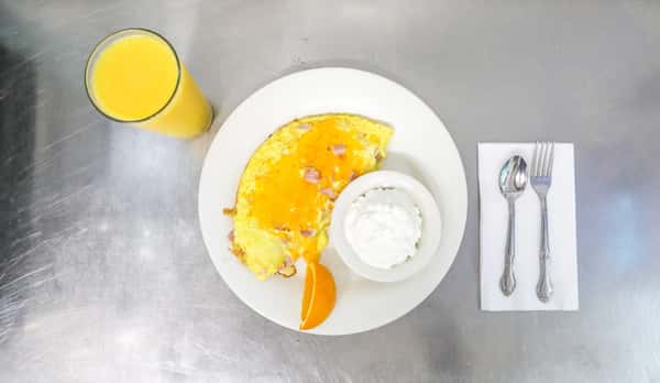 Ham & Cheddar Cheese Omelette