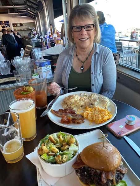 Meal with family at restaurant