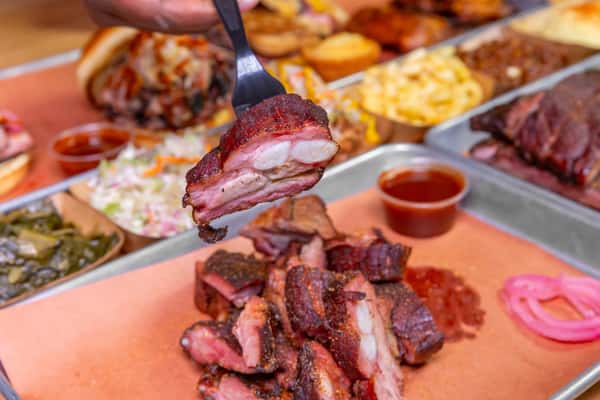 Action Shot of Ribs