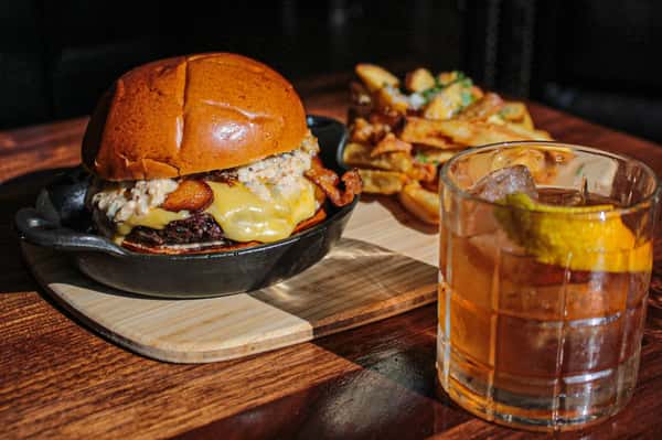 bourbon and burger fries