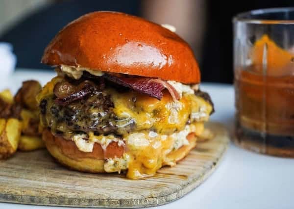 burger and bourbon