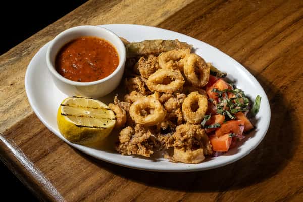 Fried Calamari and Zucchini
