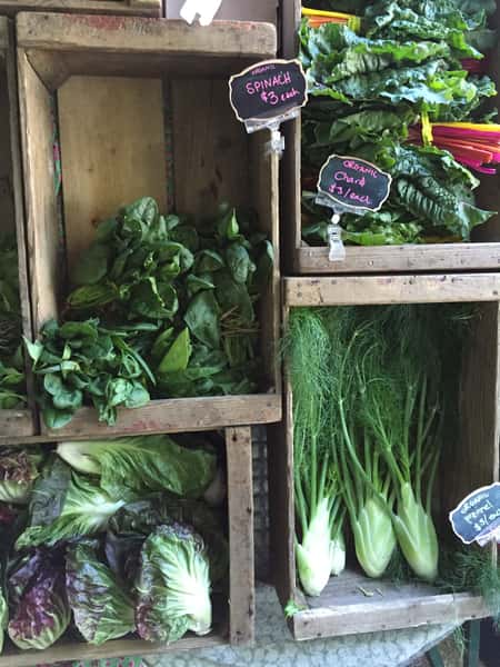 fresh green vegetables