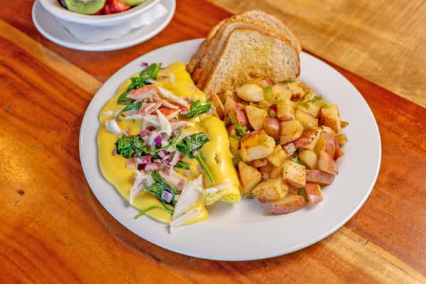 Spinach Crab Meat Omelette