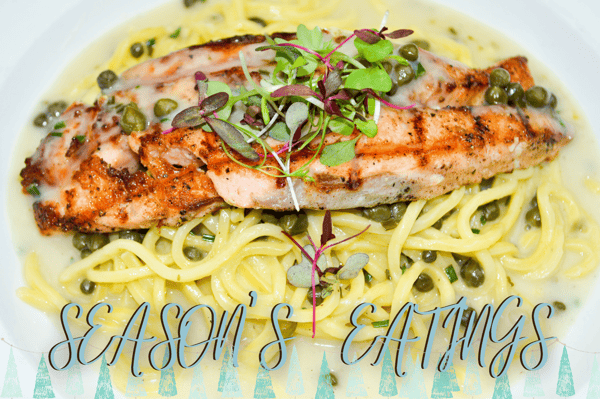 Salmon Lemon and Capers Sauce Pasta Combo Meal