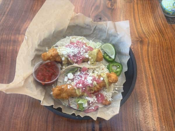 Two Mahi Mahi Tacos