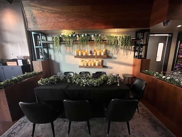 Long Skinny table in lounge section