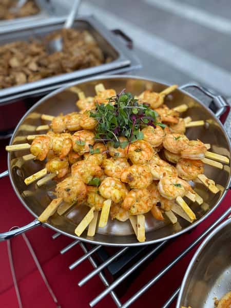 Lemon Turmeric Shrimp Skewers