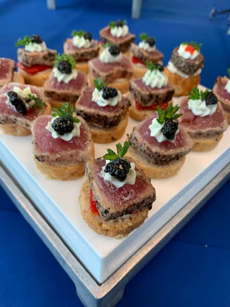 Ahi Tuna & Wasabi Canapes