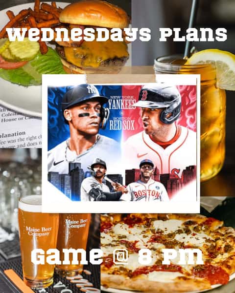 ⚾️🍔 Wednesday’s plans are looking pretty good. 🍺🍕
Yankees vs. Red Sox, good food, cold drinks, and first pitch at 8 PM.
Who’s joining us? 👀⚾️ #postseason #eatlocal #thenut