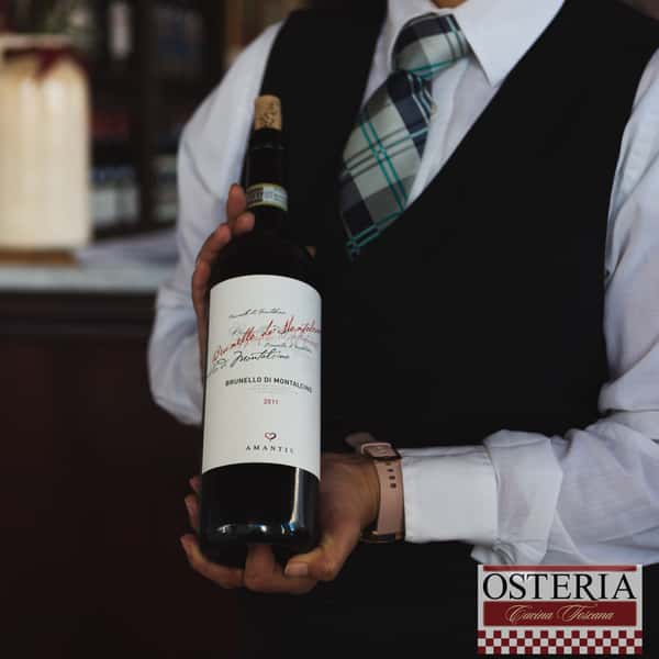 serving wine