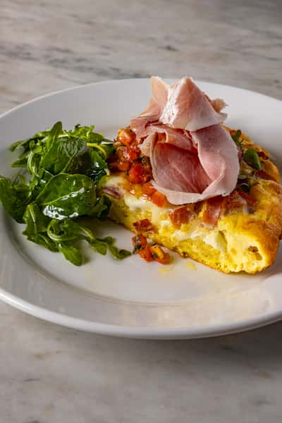 Pasta e Proscuitto Frittata